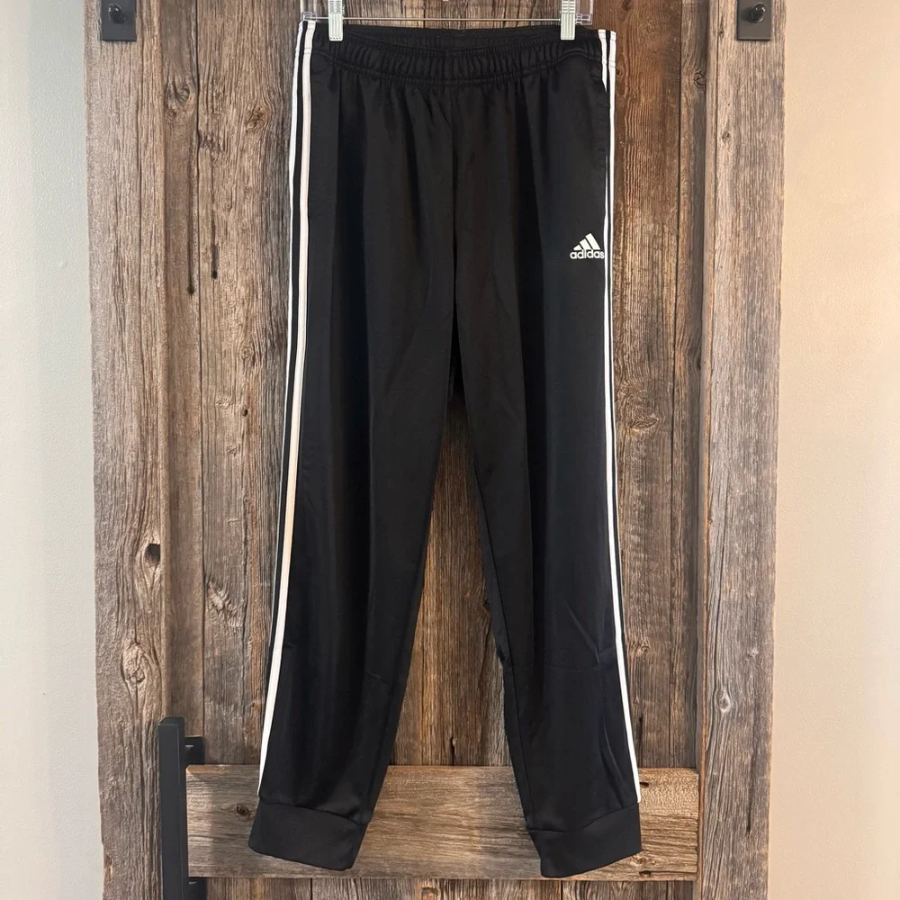 Men’s Adidas Black 3-Stripe Jogger Pants – Size Large – NWOT